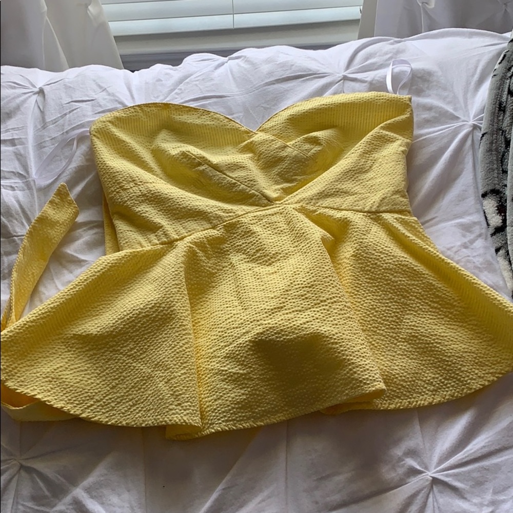 Lauren James strapless bow back top